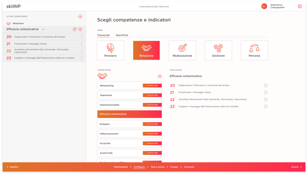 Screenshot del configuratore